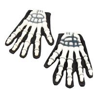 Skeleton Gloves With Rubber Fingers