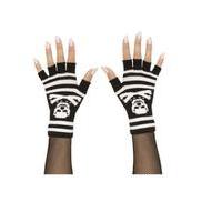 Skull & Crossbones Fingerless Gloves