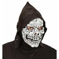 Skull Mask With Hood Fancy Dress Halloween Party Accessory