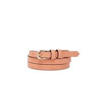 skinny faux leather belt