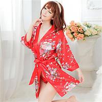 sklv womens ice silk kimono uniforms ultra sexysuits printing nightwea ...