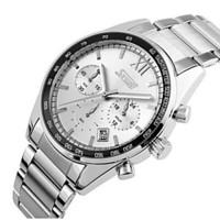 SKMEI Men\'s Chronograph Fashion Business Styel Stainless Steel Quartz Watch Cool Watch Unique Watch