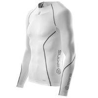 skins a200 long sleeve baselayer white kids