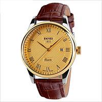 SKMEI Men\'s Watch Dress Watch Simple Style Round Dial Fashion Waterproof Quartz Night Light Dress Watch