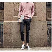 skinny chinos pants casualdaily simple solid mid rise zipper cotton mi ...