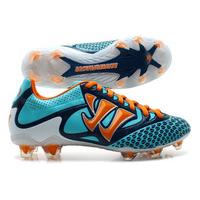 Skreamer S Combat Firm Ground Kids Football Boots Blue Radiance/Orange