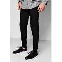 skinny joggers with raw edge black