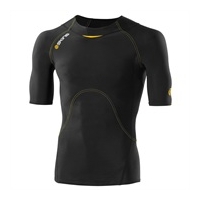 Skins A400 Active Short Sleeve Top - Black/Yellow