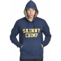 Skinny Chimp Pull Over Banana Hoodie Small Navy