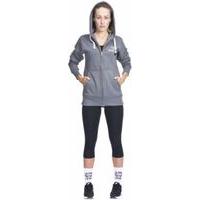 skinny chimp zip up hoodie small steel grey