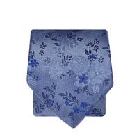 Sky Blue Floral 100% Silk Tie