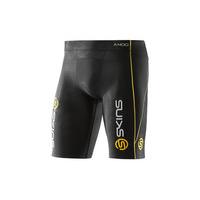 skins a400 logo line compression half tights