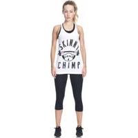 skinny chimp classic skinny chimp gym vest medium white