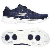 Skechers Go Walk 4 Exceed Ladies Walking Shoes - Navy/White, 8 UK