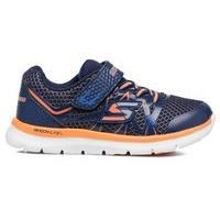 Skechers Flexies Fast Stepz Trainers - Infant Boys - Navy/Orange