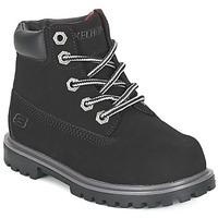 skechers mecca boyss childrens mid boots in black