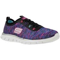 skechers deep space girlss childrens shoes trainers in black