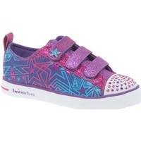 skechers twinkle toes comet cutie girls canvas shoes girlss childrens  ...