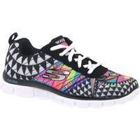 Skechers Sketch Abstract Girls Sports Trainers girls\'s Children\'s Shoes (Trainers) in Multicolour