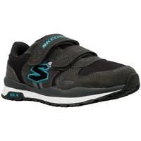 skechers throwbax girlss childrens shoes trainers in black