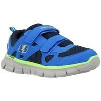 skechers vim lil thrill girlss childrens shoes trainers in blue