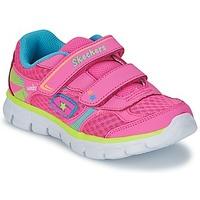 skechers synergy lil softy girlss childrens shoes trainers in pink