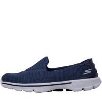 skechers womens go walk 3 creation slip on trainers navyblue