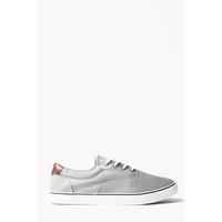 Skater Style Canvas Lace Up Plimsolls - grey