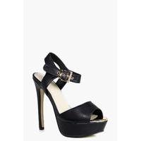 skyskraper platform heels black