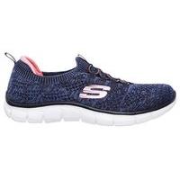 Skechers Empire Sharp Thinking Trainers - Womens - Navy/Pink