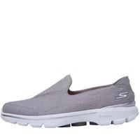 skechers womens go walk 3 rivera slip on trainers grey