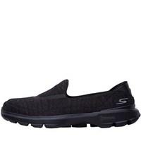 SKECHERS Womens Go Walk 3 Creation Slip-On Trainers Black/Grey