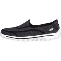 SKECHERS Womens Go Walk 2 Super Sock Trainers Black/White