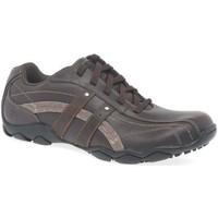 skechers blake mens lace up casual shoes mens shoes in brown