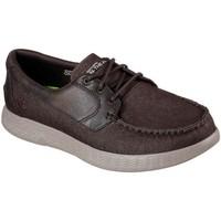 skechers 53770 mocassins man brown mens loafers casual shoes in brown