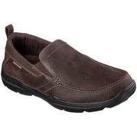 skechers harper forde mens casual slip on shoes mens shoes in brown