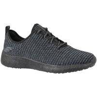 skechers burst mens shoes trainers in black