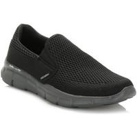 skechers mens black equalizer double play trainers mens slip ons shoes ...