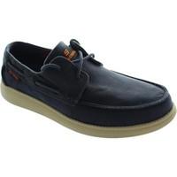 skechers status melec mens boat shoes in blue