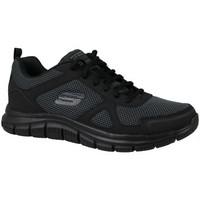 skechers track mens shoes trainers in black
