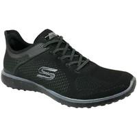 skechers microburst womens shoes trainers in black