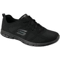 skechers glider womens shoes trainers in black