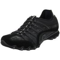 skechers bikers in crowd womens walking boots in black