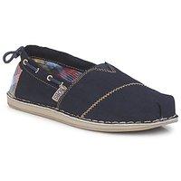 skechers bobs chill womens slip ons shoes in blue