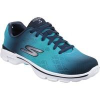 skechers go walk 3 pulse womens shoes trainers in blue