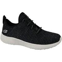 skechers burst womens shoes trainers in black