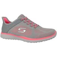 skechers microburst womens shoes trainers in grey