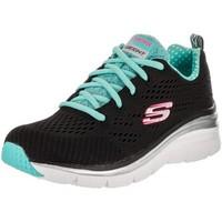 skechers fashion fit statement piece womens running trainers in black