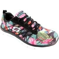 skechers floral bloom womens shoes trainers in black