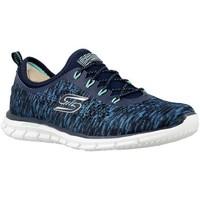 skechers deepspace womens shoes trainers in blue